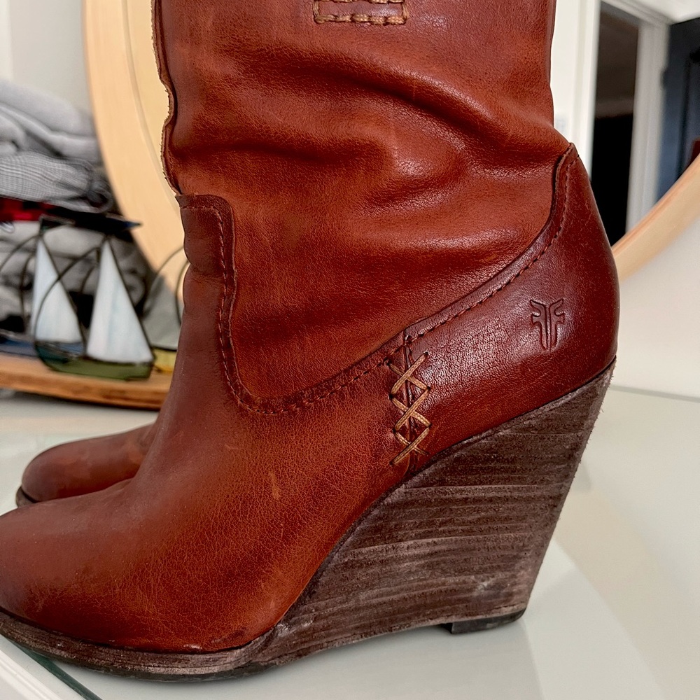 Frye wedge ankle boot
